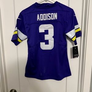 New Large Women's Minnesota Vikings Jordan Addison Jersey